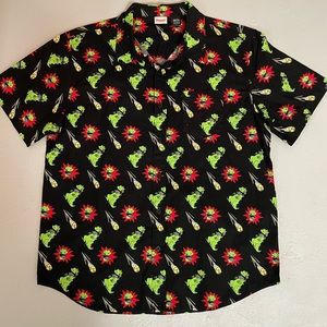Mens large Nickolelodeon reptar button down shirt. L/XL